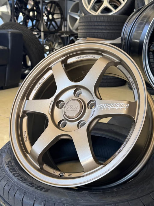 16inch Rays TE37 Style Wheels Bronze with Engraving