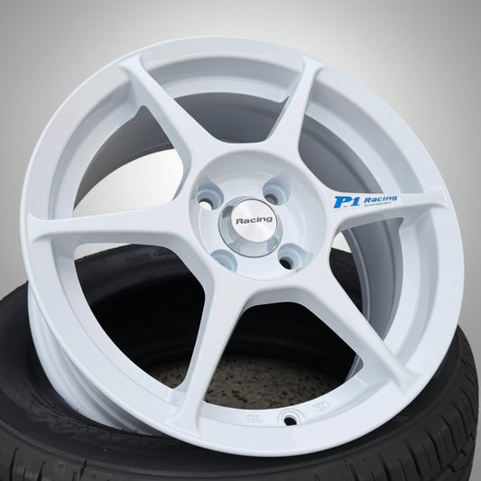 15inch Buddyclub P1 Racing Style Wheels - Gloss White