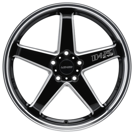 20inch Lenso D1R-EVO Wheels Gloss Black Milled