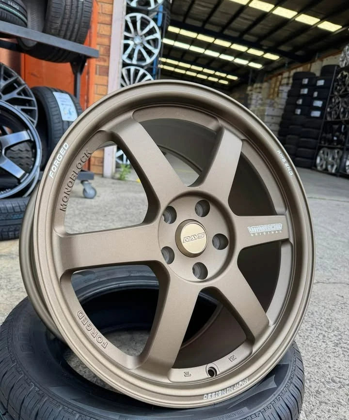 17inch Rays TE37 Style Wheels Gunmetal Milling