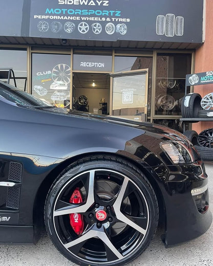 20inch VF R8 Style Wheels Black Machined Face