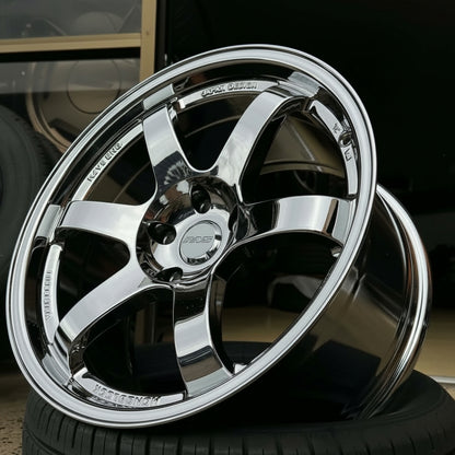18inch Rays TE37 Style wheel full Chrome/Shift