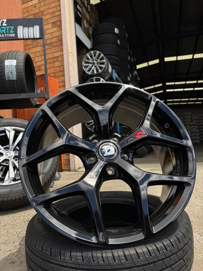 20inch GTSR STYLE WHEELS RED R Gloss Black