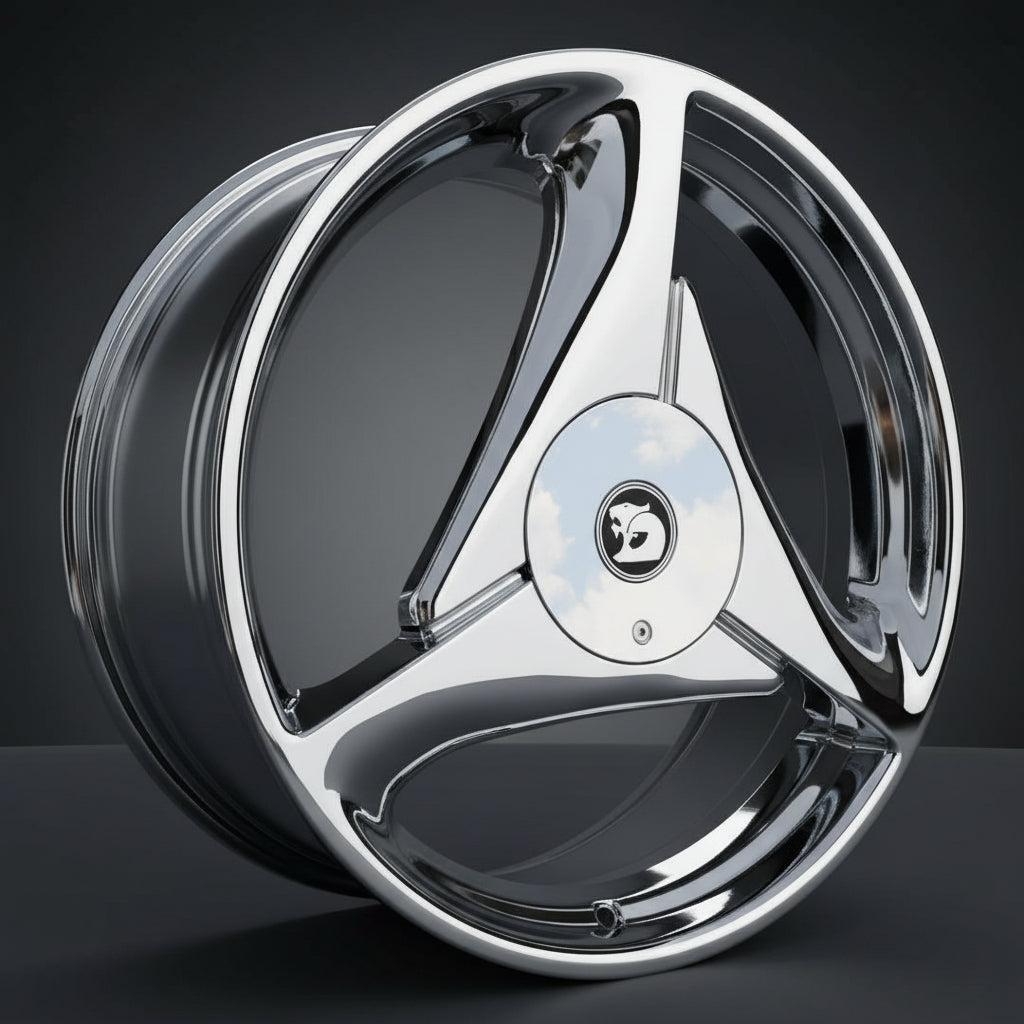 Brand New 20" Full Chrome TRISPOKES In Stock!