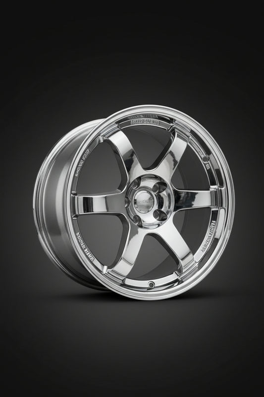 18inch Rays TE37 Style wheel full Chrome/Shift