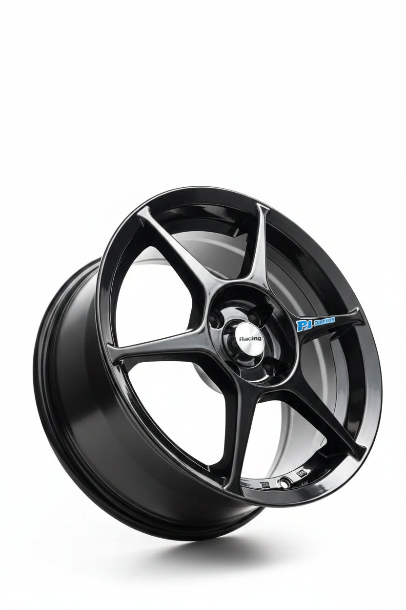 15inch Buddyclub P1 Racing Style Wheels - Gloss Black