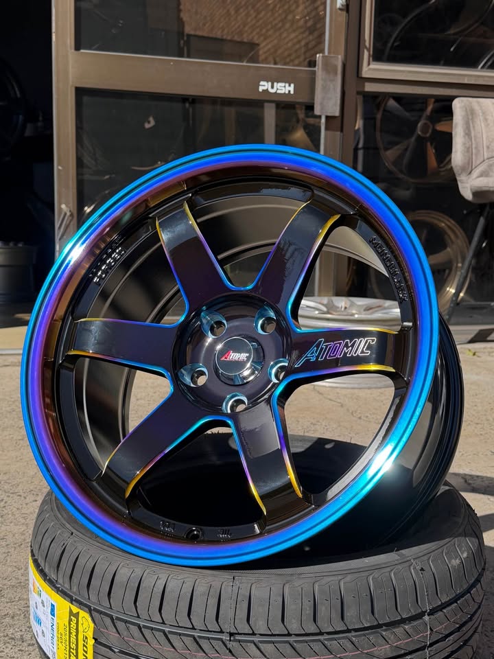 18inch TE37 Atomic Neo Style Chrome Wheels