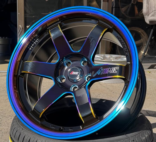18inch TE37 Atomic Neo Style Chrome Wheels