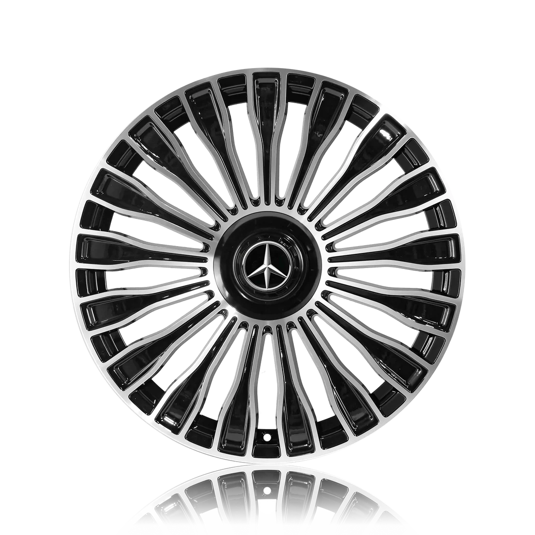 20" MERCEDES MC822 STYLE WHEELS GLOSS BLACK MACHINED FACE