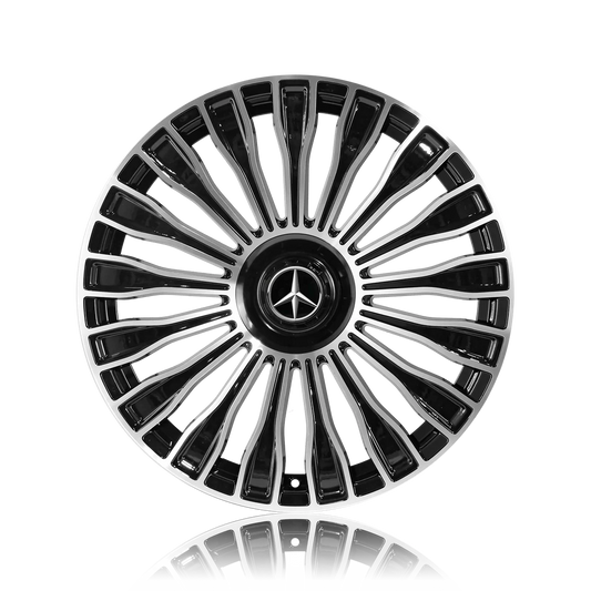 20" MERCEDES MC822 STYLE WHEELS GLOSS BLACK MACHINED FACE