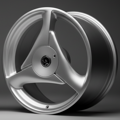 20inch Tri-Spoke Style Wheels Gloss Silver
