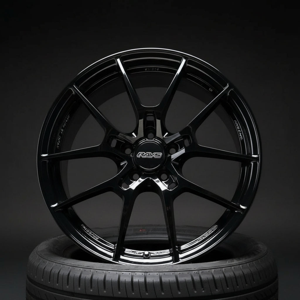 18inch Rays G025 Style Wheels Full Gloss Black Engraved – My Store