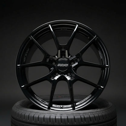 18inch Rays G025 Style Wheels Full Gloss Black Engraved