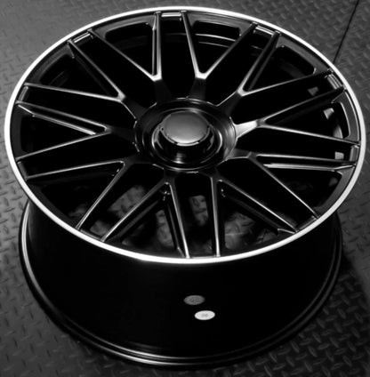 20" MERCEDES MC173 STYLE WHEELS SATIN BLACK MACHINED LIP