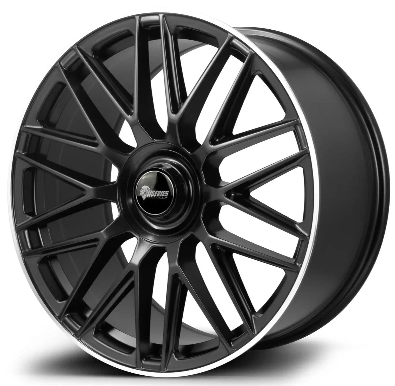 20" MERCEDES MC173 STYLE WHEELS SATIN BLACK MACHINED LIP