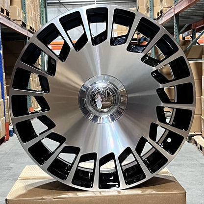 19" MERCEDES MAYBACH STYLE WHEELS GLOSS BLACK MACHINED FACESuit Mercedes C-Class E- Class &amp; S-Class