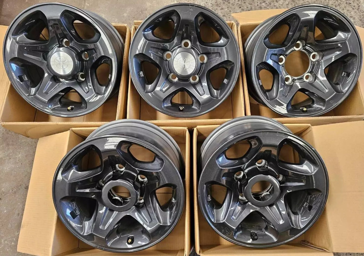 5x 16" Genuine 79 Series Landcruiser Wheels